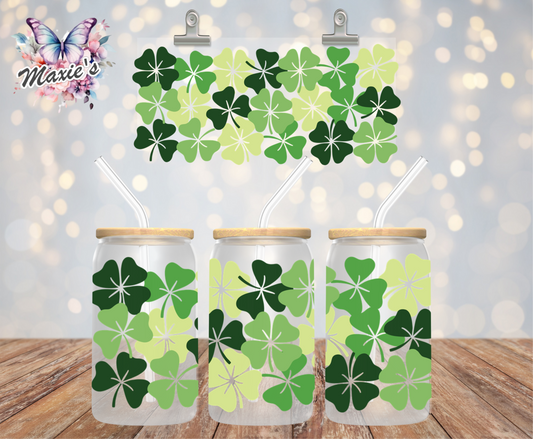 Lucky Clovers Graphic Design 16oz. UVDTF Cup Wrap