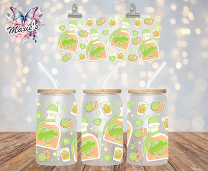 Suerte Tequila Graphic Design 16oz. UVDTF Cup Wrap