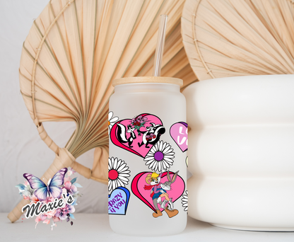 Looney Toon Valentine Graphic Design 16oz. UVDTF Cup Wrap