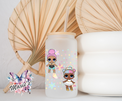 ✨️Double-Sided ✨️ Surprised Girl Dolls Graphic Design 16oz. UVDTF Cup Wrap