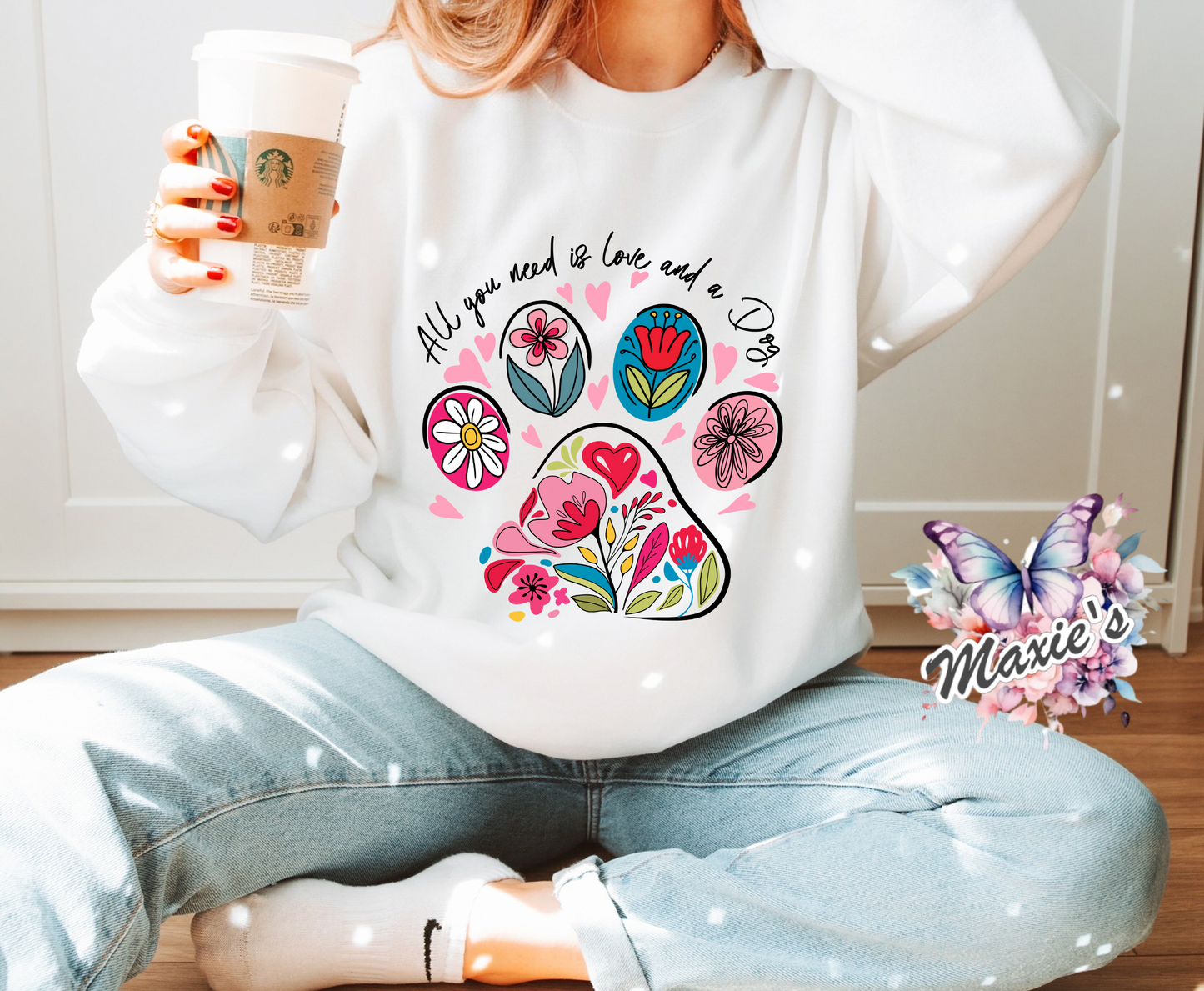 All You Need is Love 💕 & A Dog 🐶 Graphic Design DTF Transfer Print