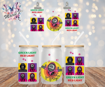 Green Light/Red Light Squid Game Graphic Design 16oz. UVDTF Cup Wrap