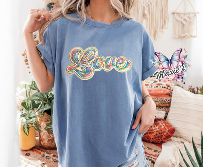 Love Sequin Patch