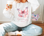 If You Can Be .... Pink Flral Butterfly Graphic Design DTF Transfer Print
