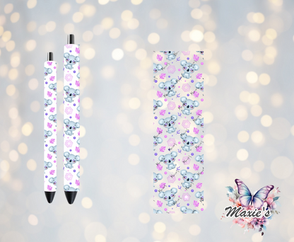 Floral Koala Bear 🐨 Theme UVDTF Pen Wrap/Bookmark Decal