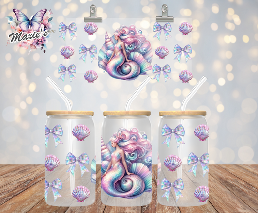 Under The Sea / Mermaid & Conquettes Graphic Design 16oz. UVDTF Cup Wrap