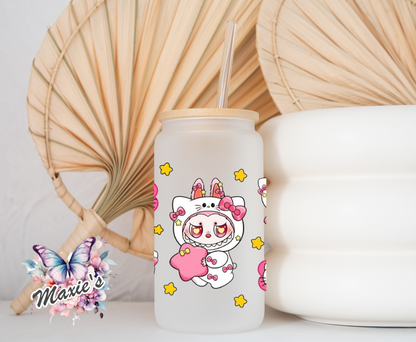Hello Kitty Theme Labubu Graphic Design 16oz. UVDTF Cup Wrap