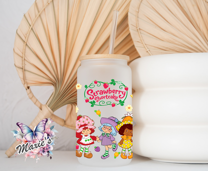 ✨️ Double  - Sided ✨️  Strawberry Shortcake Girls Graphic Design 16oz. UVDTF Cup Wrap