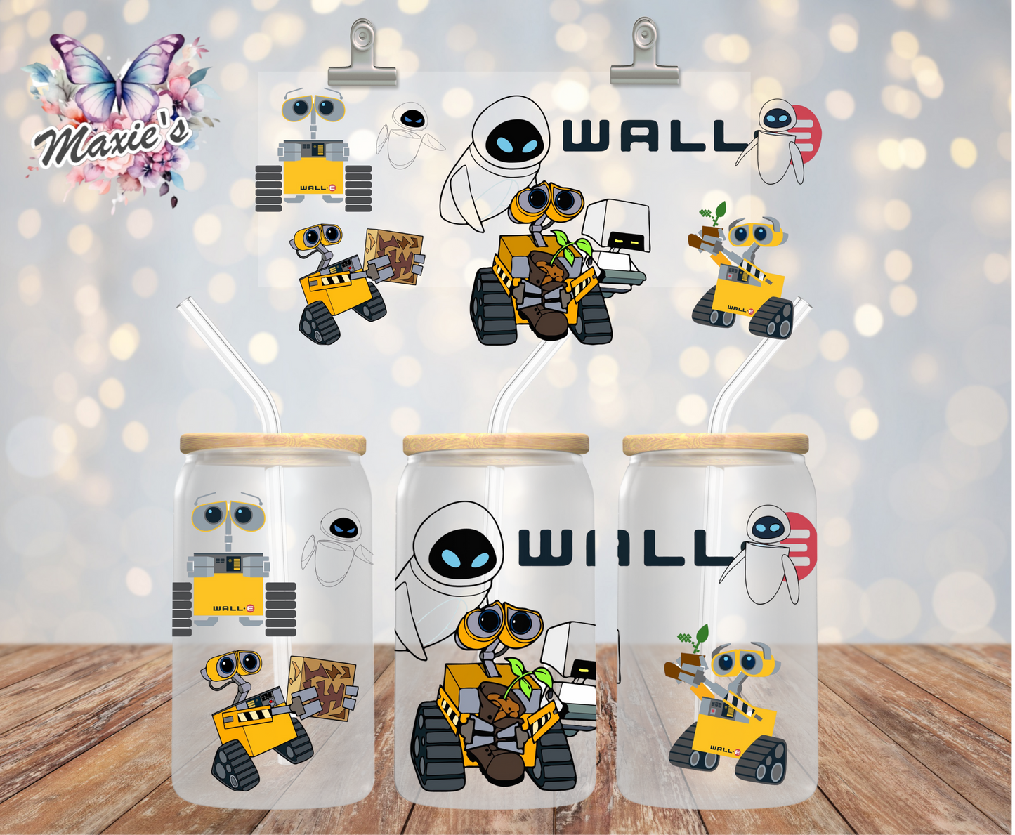 Wall-E Animation Graphic Design 16oz. UVDTF Cup Wrap
