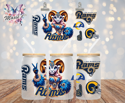 Los Angeles Rams/NFC West Graphic Design 16oz. UVDTF Cup Wrap
