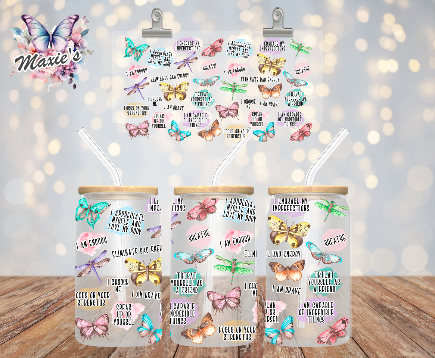 Daily Positive Affirmation Theme UVDTF Cup Wrap