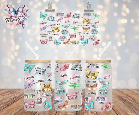 Daily Positive Affirmation Theme UVDTF Cup Wrap