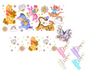 Winnie The Pooh & Friends Graphic Design UVDTF Mini Tumblr Keychain Decal