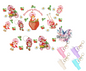 Strawberry 🍓 Shortcake Girl Graphic Design UVDTF Mini Tumblr Keychain Decal