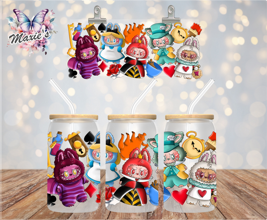 ✨️ Double-sided ✨️ Labubu In Wonder Land Graphic Design 16oz. UVDTF Cup Wrap