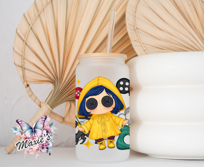 Bottom Eyes Girl Animation Graphic Design 16oz. UVDTF Cup Wrap