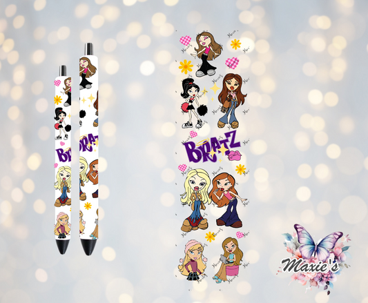 Bratz Girls Graphic Design  UVDTF Pen Wrap/Bookmark Decal