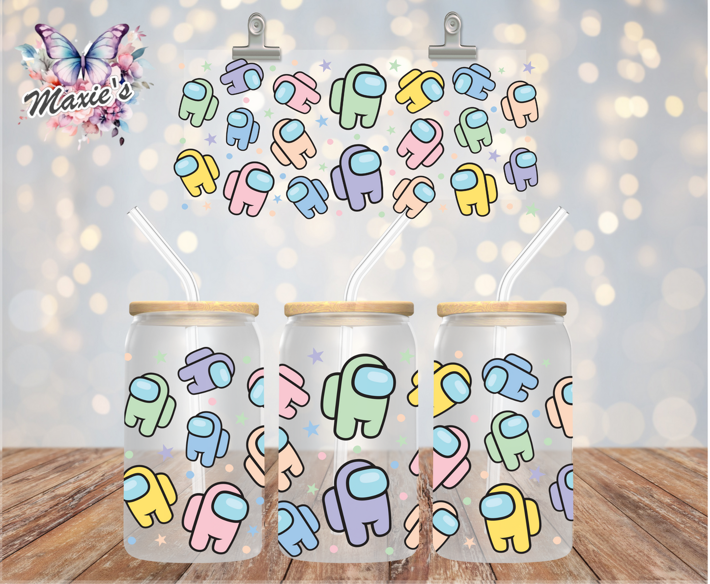 ✨️Double-sided✨️ Pastel Color Among Us Theme 16oz. UVDTF Cup Wrap