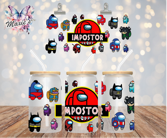 Impostor Among Us Graphic Design 16oz. UVDTF Cup Wrap