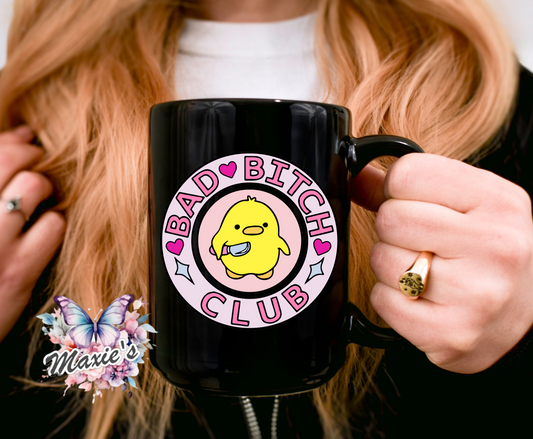 Cute Ducky Bad Bitch Club Graphic Design UVDTF Decal