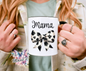 Cow Print Conquette Mama Graphic Design UVDTF Decal