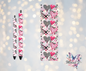 Retro Hearts Theme UVDTF Pen Wrap/Bookmark Decal