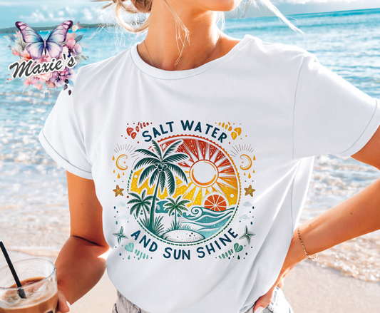 Salt Water & Sunshine 🌞 Graphic Design DTF Transfer Print