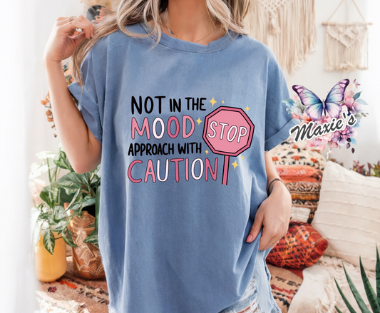 Approach With Caution Funny Graphic Design DTF Transfer Print