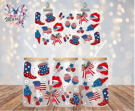4th of July Celebration Theme 16oz. UVDTF Cup Wrap