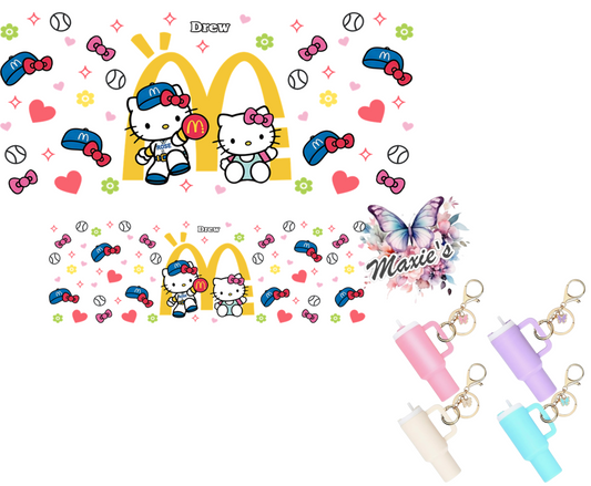 McDonald's Kitty Graphic Design DTF Transfer Print