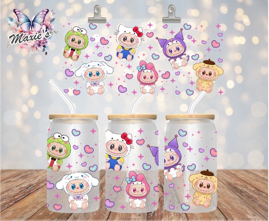 Kawaii Labubu Friends Graphic Design 16oz. UVDTF Cup Wrap