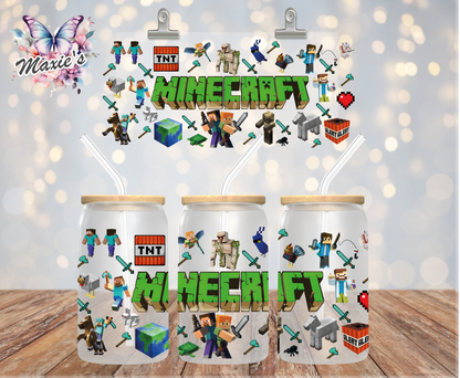 Minecraft Animation Graphic Design 16oz. UVDTF Cup Wrap