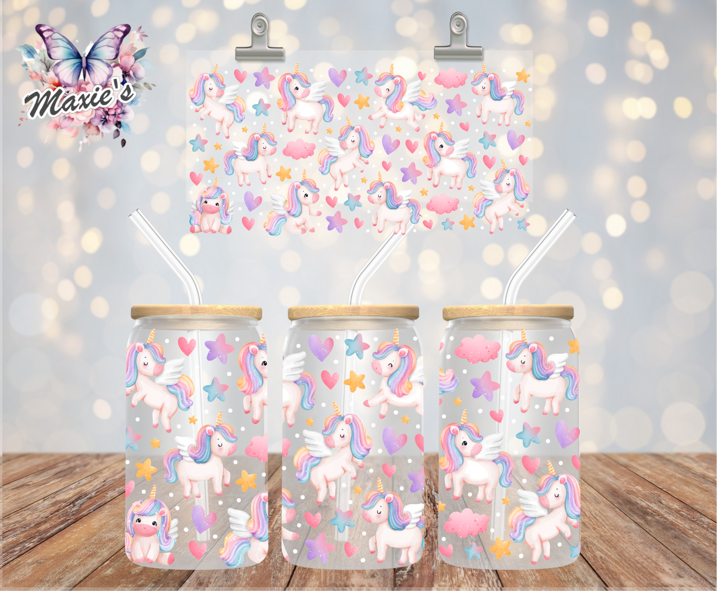 Cutie Unicorn 🦄 Theme 16oz. UVDTF Cup Wrap