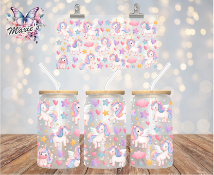Cutie Unicorn 🦄 Theme 16oz. UVDTF Cup Wrap