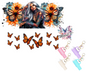 Be Free Butterfly Theme UVDTF Mini Tumbler keychain Decal