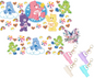 Naughty Bears with Foul Language Graphic Design UVDTF Mini Stanley Tumblr Keychain Decal