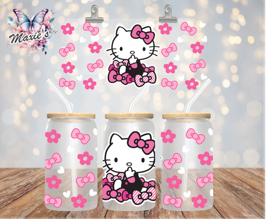 Hello-Kitty & Bows Graphic Design 16oz. UVDTF Cup Wrap