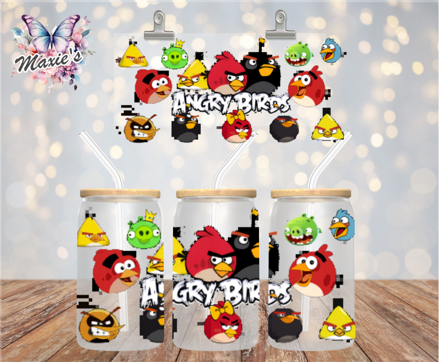Angry Birds Graphic Design 16oz. UVDTF Cup Wrap