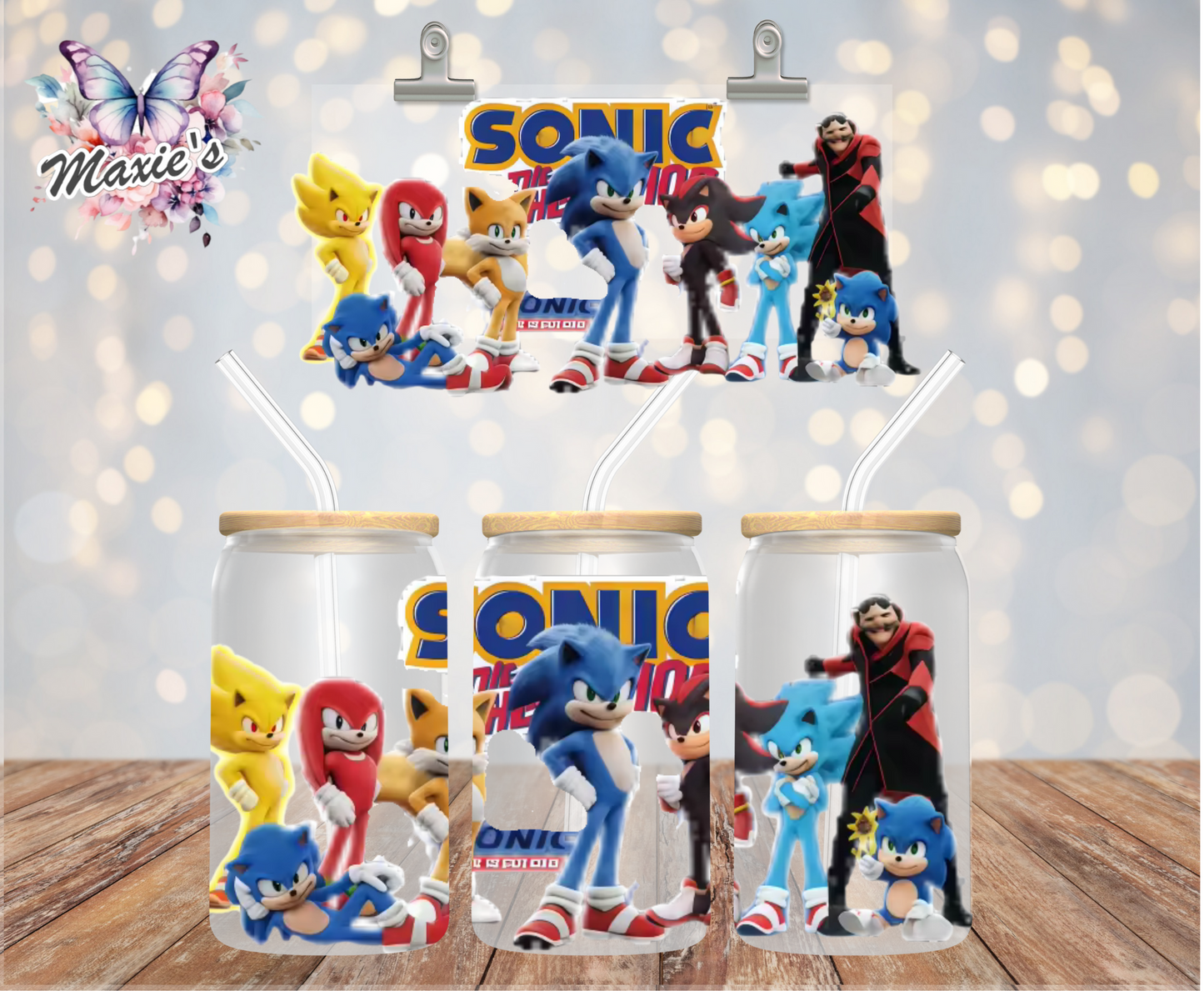Super Sonic Team Graphic Design 16oz. UVDTF Cup Wrap