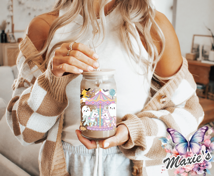 Pastel Color Cute Ghostie Fairy Park Graphic Design 16oz. UVDTF Cup Wrap