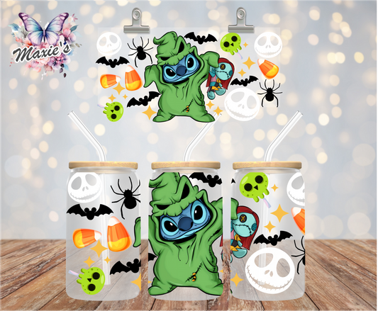 Oogie Boogie Stitch Graphic Design 16oz. UVDTF Cup Wrap