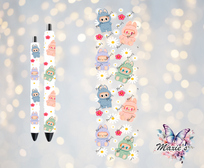 Daisies 🌼 & Labubu Theme UVDTF Pen Wrap/Bookmark Decal