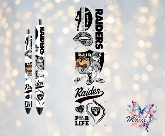 Looney Toon Theme Raiders Graphic Design UVDTF Pen Wrap/Bookmark Decal