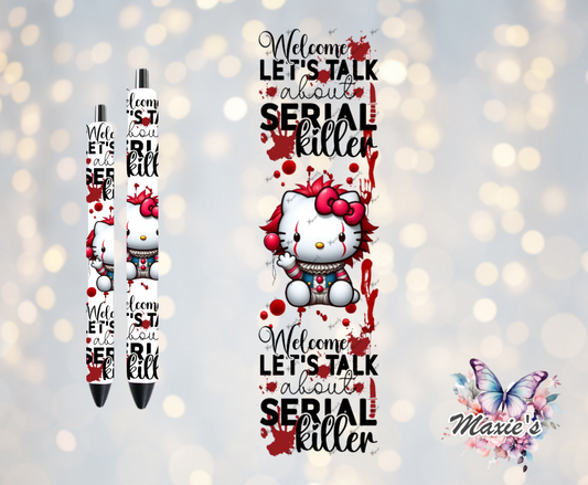 Pennywise Kitty Graphic Design UVDTF Pen Wrap/Bookmark Decal