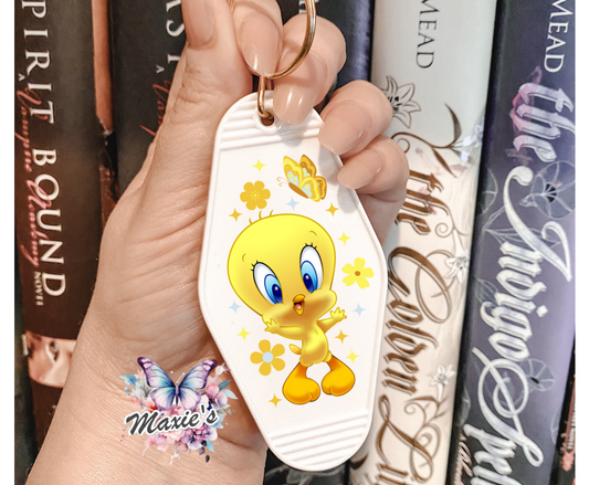 Sweet Tweety Bird Graphic Design UVDTF Motel Keychain Decal