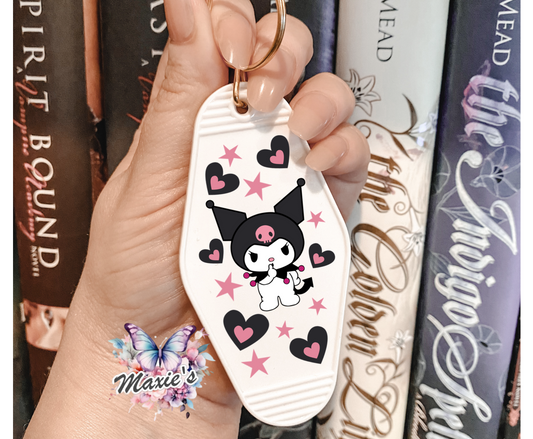 Kuromi Graphic Design UVDTF Motel Keychain Decal