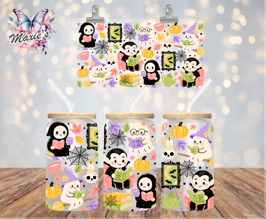 Ghostie Book Club Graphic Design  16oz. UVDTF Cup Wrap