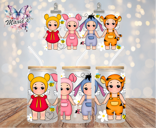Winnie The Pooh & Friends Angel Babies Graphic Designe 16iz. UVDTF Cup Wrap