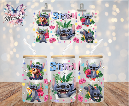 Stitch Animation Graphic Design 16oz. UVDTF Cup Wrap