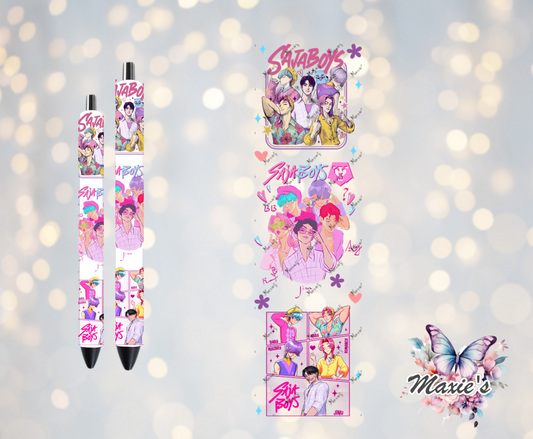 Saja Boys Animation Graphic Design UVDTF Pen Wrap/Bookmark Decal